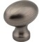 Jeffrey Alexander 1-3/16" Overall Length Brushed Pewter Football Bordeaux Cabinet Knob 3990-BNBDL - alternate 1